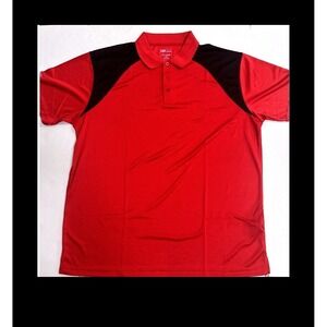 HPI Direct Mens Red Black Colorblock Short Sleeve Polo Shirt Size Small HS1650RD
